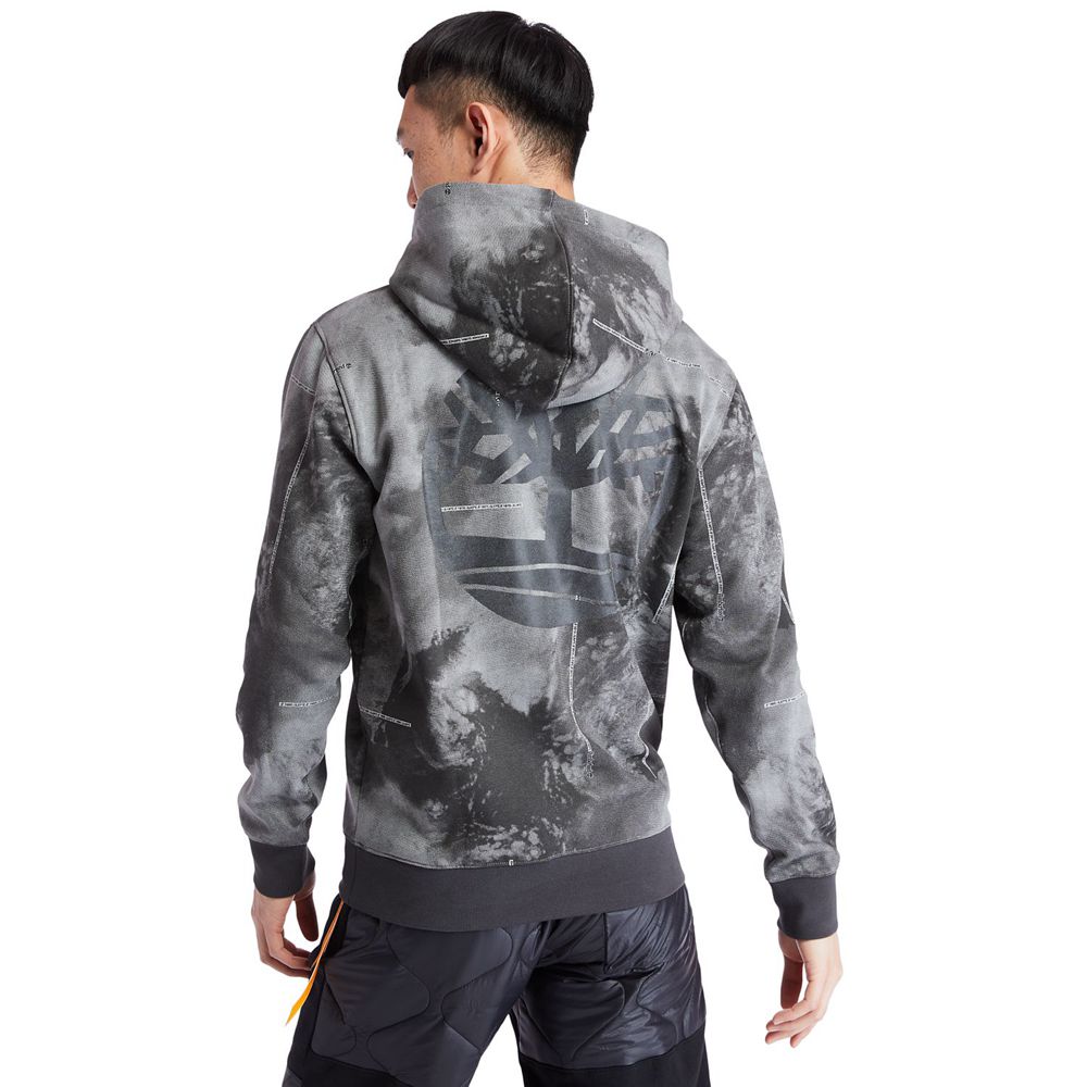 Moletom Masculino - Timberland Reflective Printed Pullover Hoodie - EHSTW1254 - Cinzentas Escuro